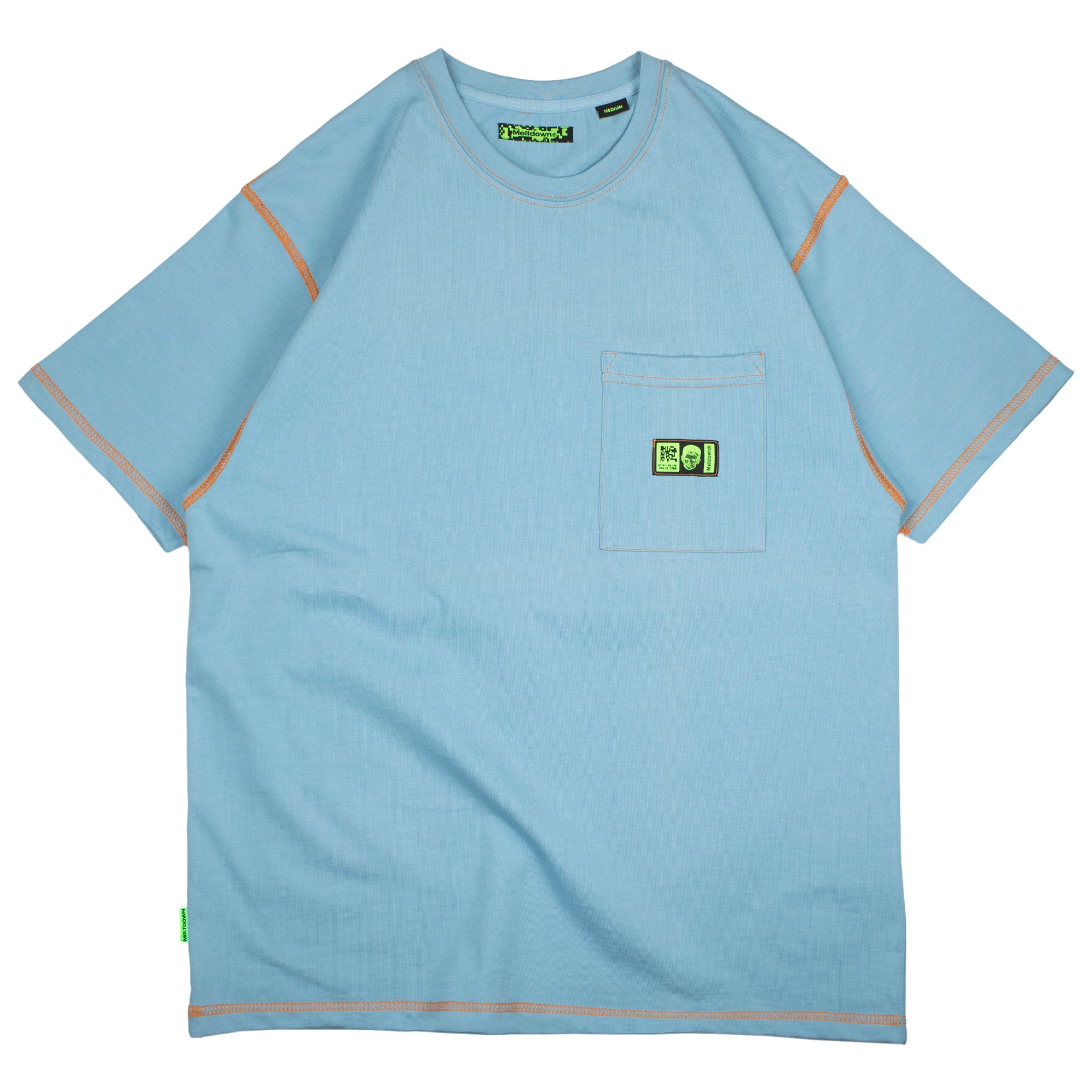 BROKEN POCKET TEE - MAYA BLUE