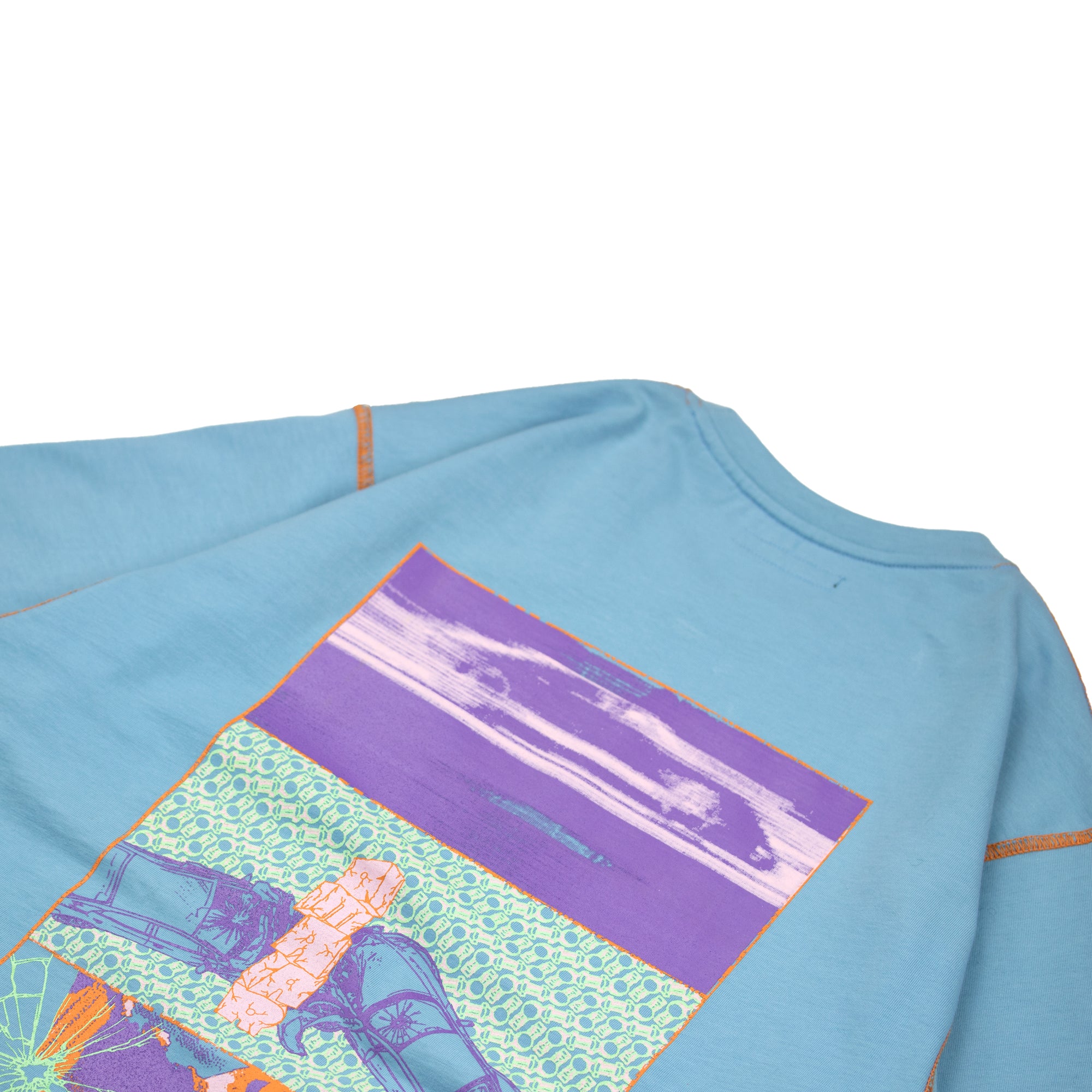 BROKEN POCKET TEE - MAYA BLUE