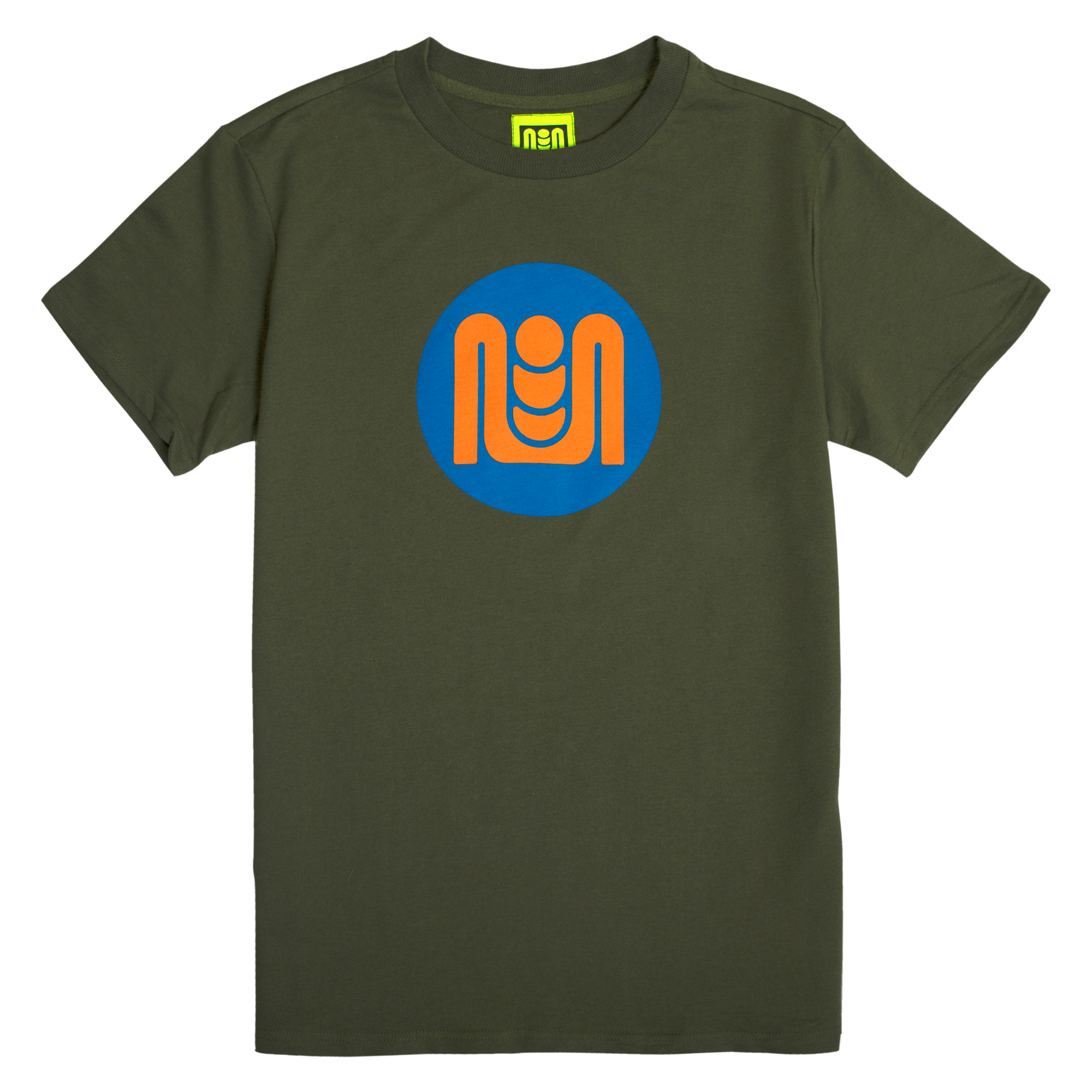 BUTTON LOGO TEE - OLIVE GREEN